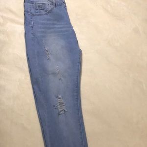 Light blue ripped pants